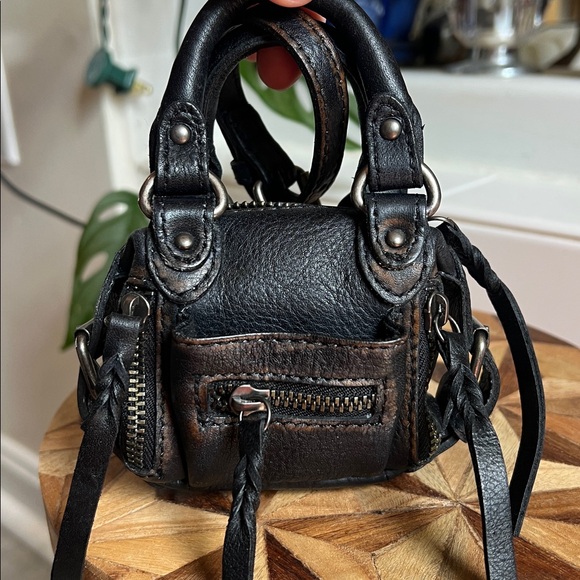 Free People Handbags - NWOT Free People mini micro Emerson tiny coin purse bag keychain